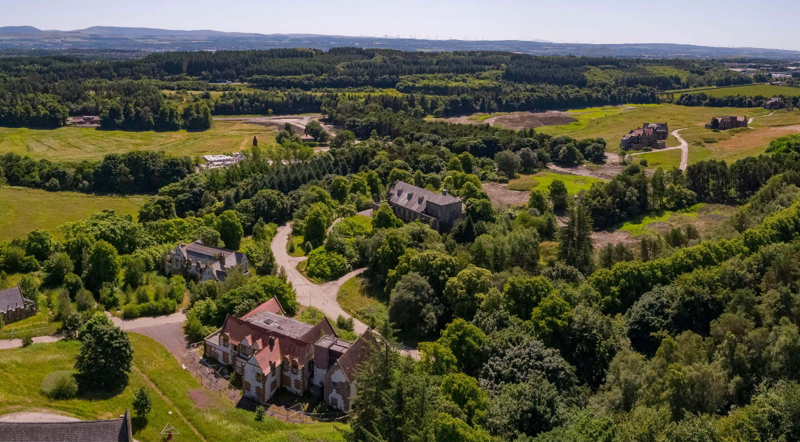Aerial overview of Bangour Estate