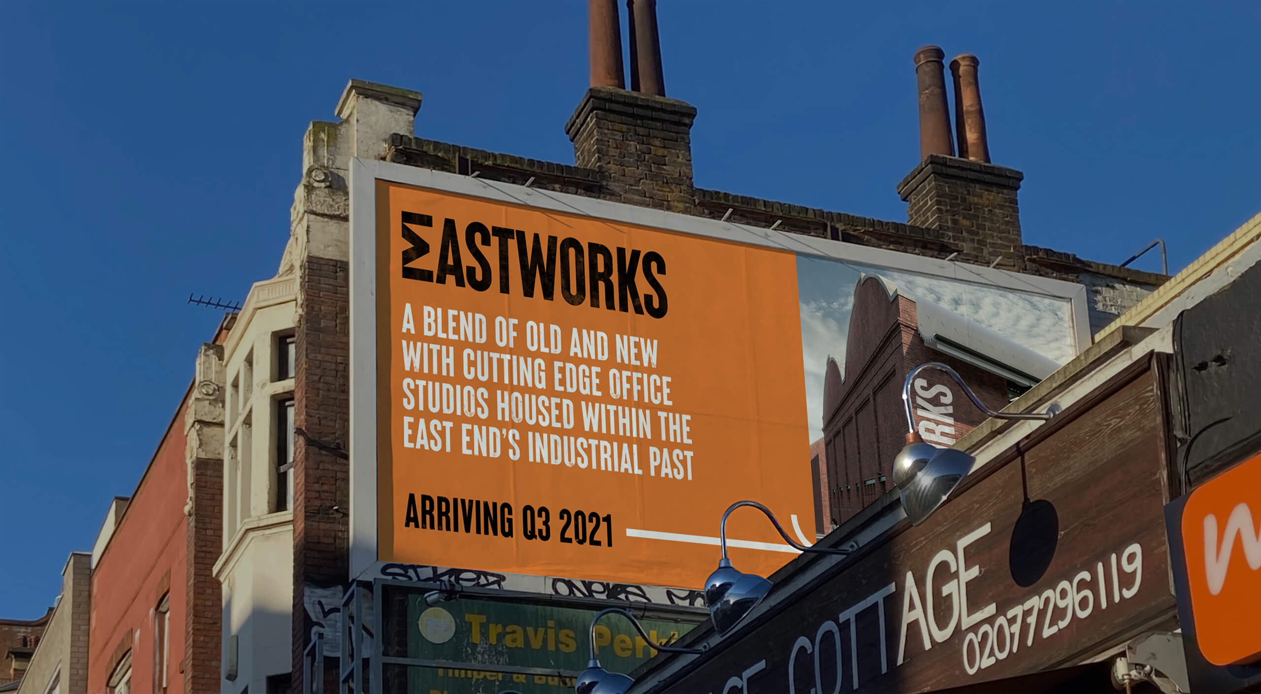 Eastworks advertising billboard