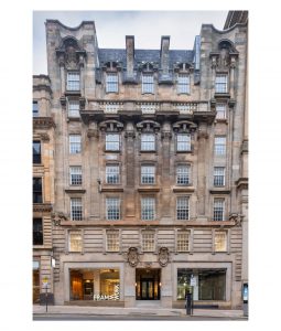 Framework photograph of building front