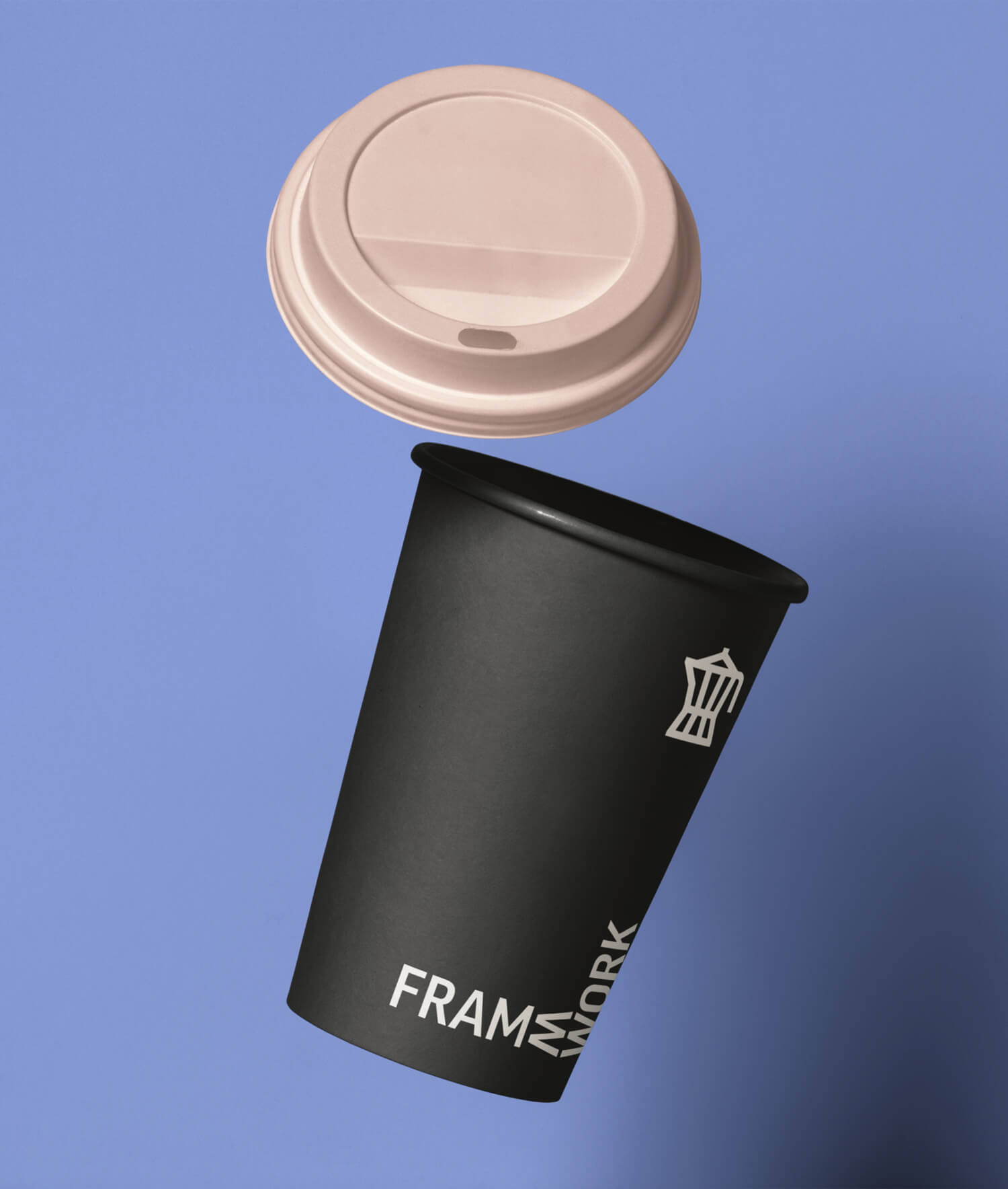 Framework branded coffee cup