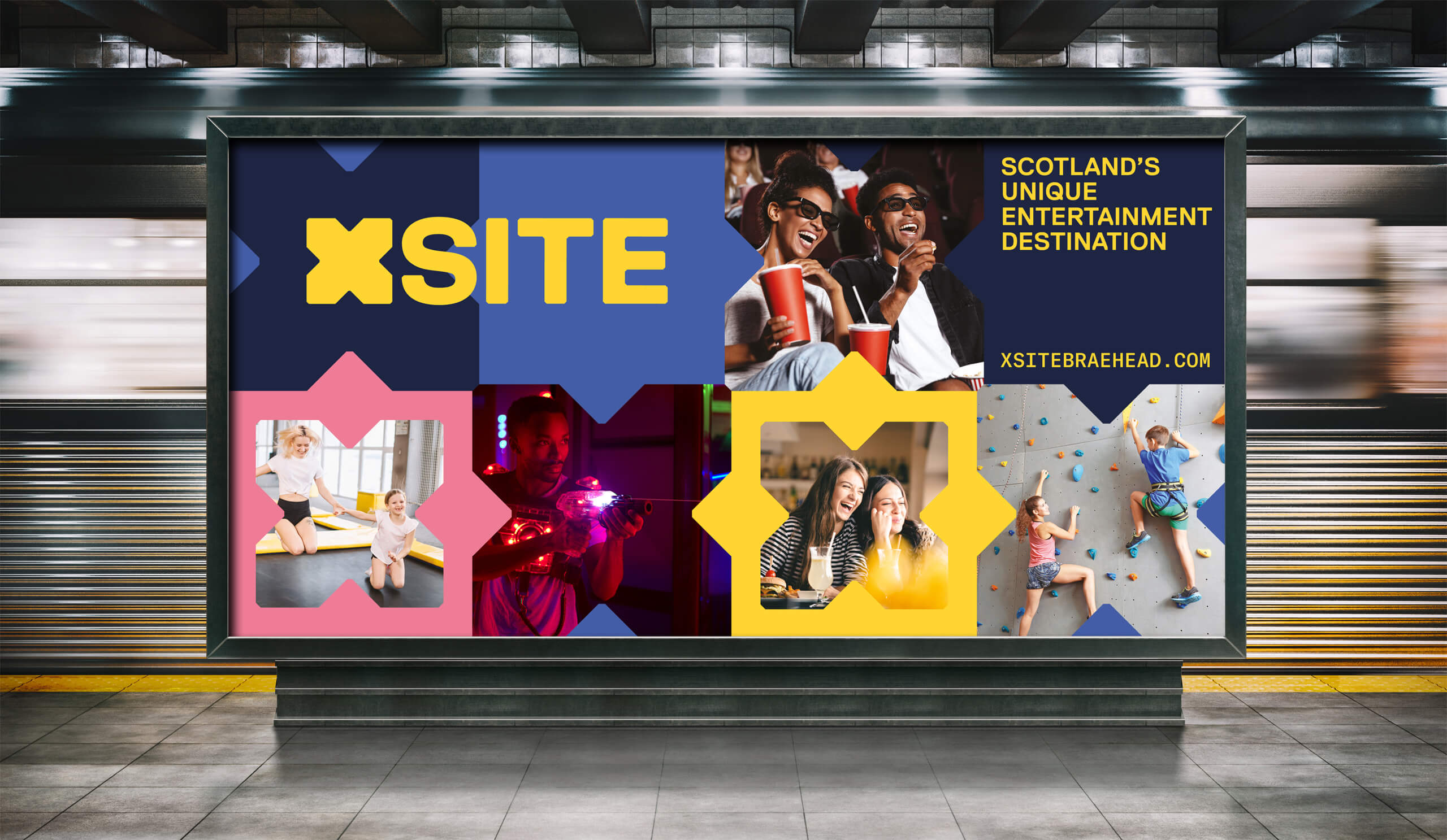 XSite billboard in a public space