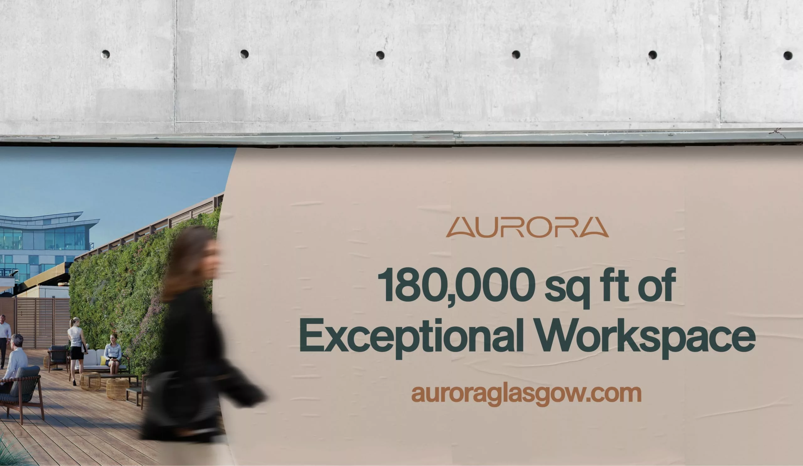 Aurora branded billboard advertisment.