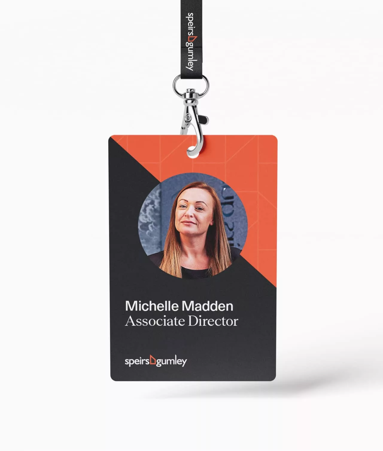 Speirs Gumley branding on lanyard